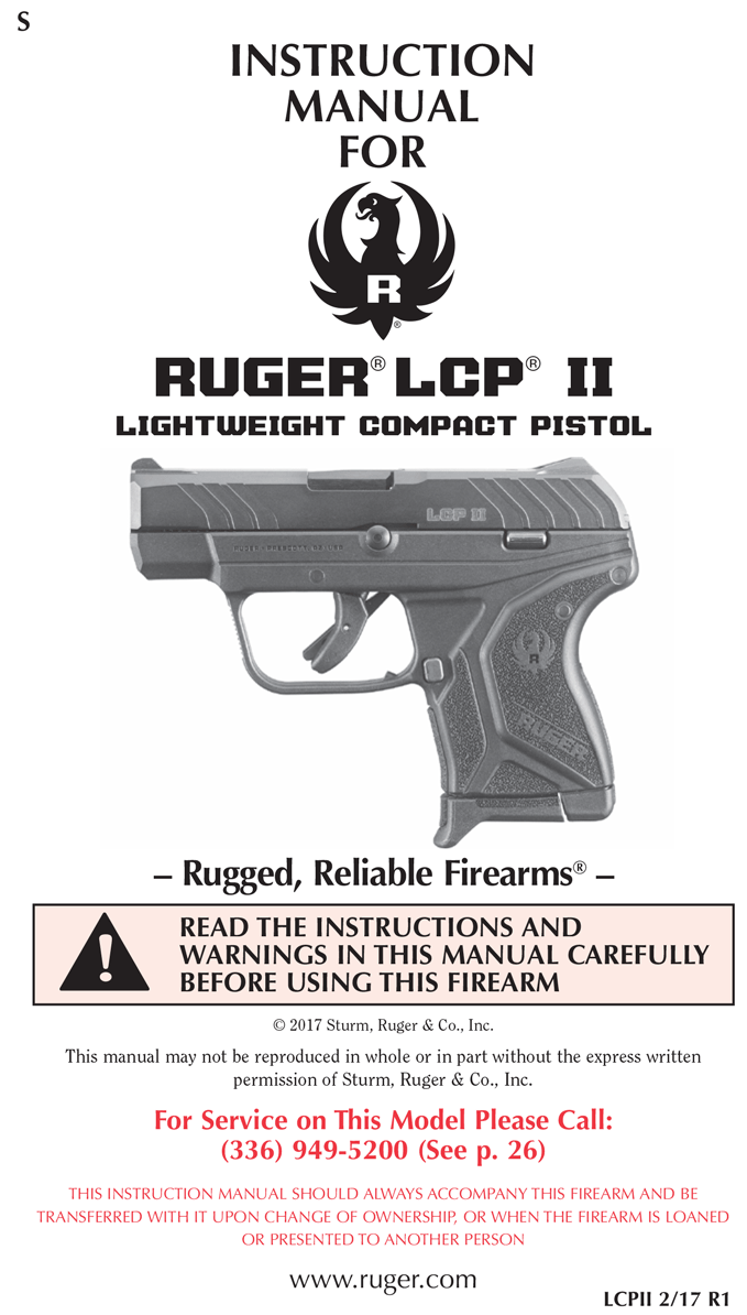 Ruger LCP II Owner's Manual